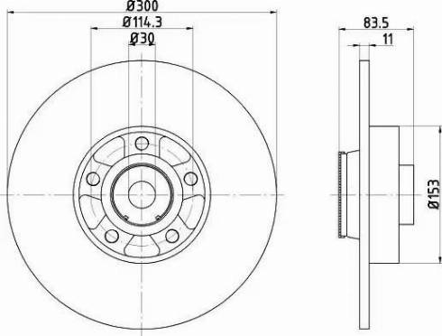 HELLA 8DD 355 119-311 - Discofreno autozon.pro