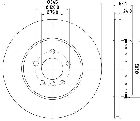 HELLA 8DD 355 119-281 - Discofreno autozon.pro