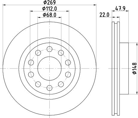 HELLA 8DD 355 115-452 - Discofreno autozon.pro