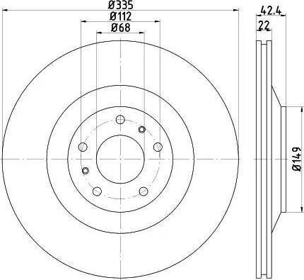 HELLA 8DD 355 115-461 - Discofreno autozon.pro