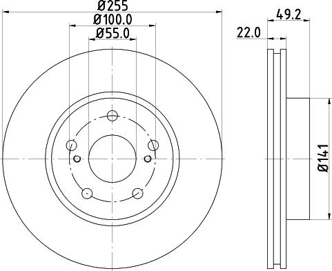 HELLA 8DD 355 115-691 - Discofreno autozon.pro