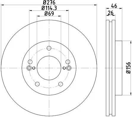 HELLA 8DD 355 115-091 - Discofreno autozon.pro