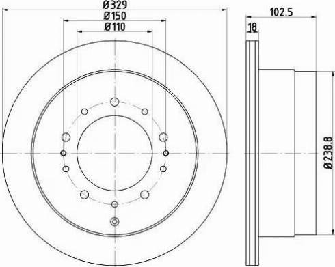 HELLA 8DD 355 115-061 - Discofreno autozon.pro