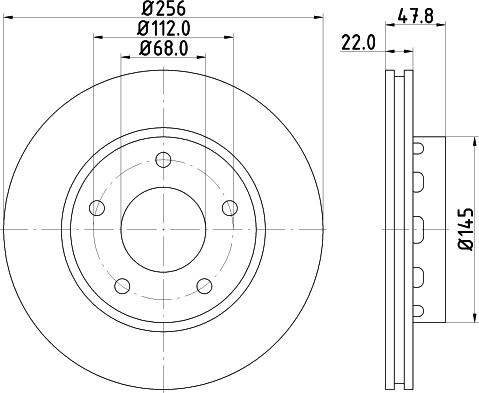 HELLA 8DD 355 115-182 - Discofreno autozon.pro