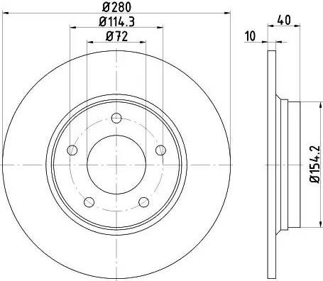 HELLA 8DD 355 115-831 - Discofreno autozon.pro