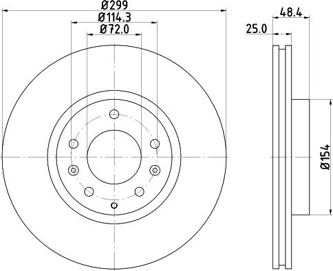 HELLA 8DD 355 115-771 - Discofreno autozon.pro