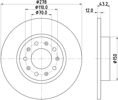 HELLA 8DD 355 116-671 - Discofreno autozon.pro