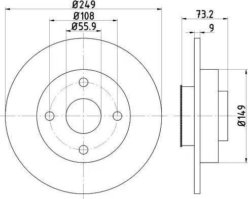 HELLA 8DD 355 116-081 - Discofreno autozon.pro