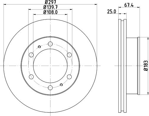 HELLA 8DD 355 134-011 - Discofreno autozon.pro