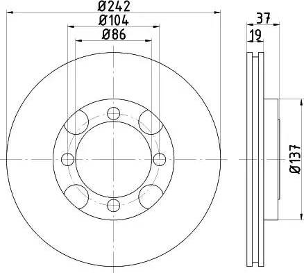 HELLA 8DD 355 110-921 - Discofreno autozon.pro