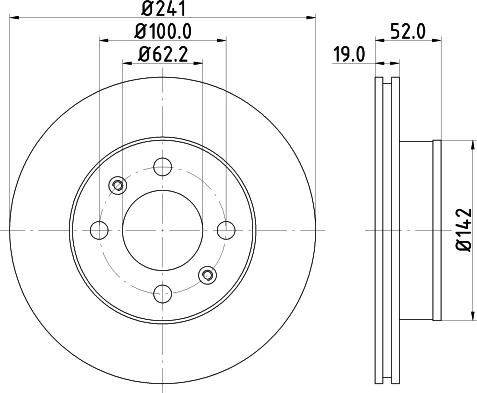 HELLA 8DD 355 110-641 - Discofreno autozon.pro