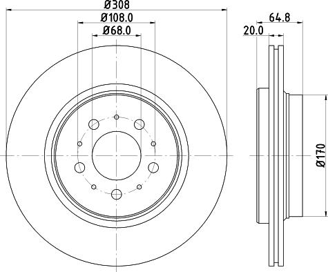 HELLA 8DD 355 110-611 - Discofreno autozon.pro