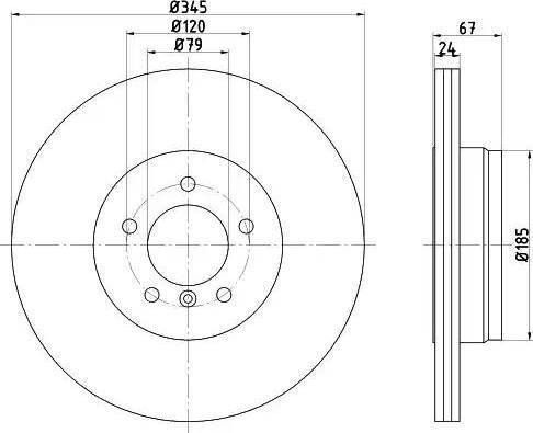 HELLA 8DD 355 122-051 - Discofreno autozon.pro