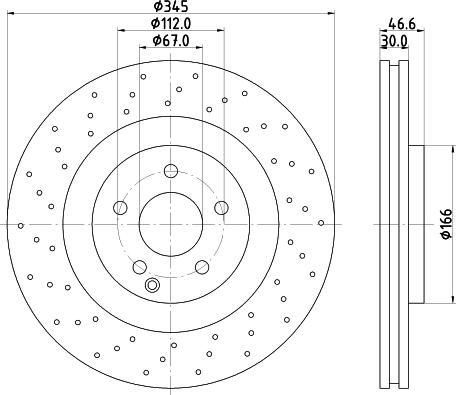 HELLA 8DD 355 110-132 - Discofreno autozon.pro