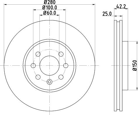 HELLA 8DD 355 110-251 - Discofreno autozon.pro