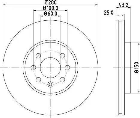 HELLA 8DD 355 110-741 - Discofreno autozon.pro