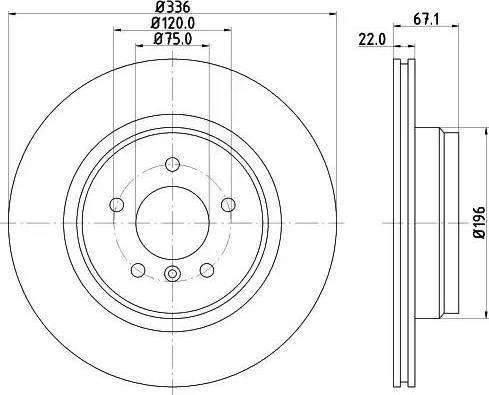 HELLA 8DD 355 122-001 - Discofreno autozon.pro