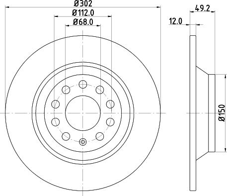 HELLA 8DD 355 111-181 - Discofreno autozon.pro