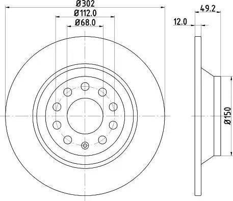 HELLA 8DD 355 122-141 - Discofreno autozon.pro