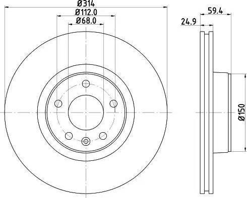 HELLA 8DD 355 121-141 - Discofreno autozon.pro