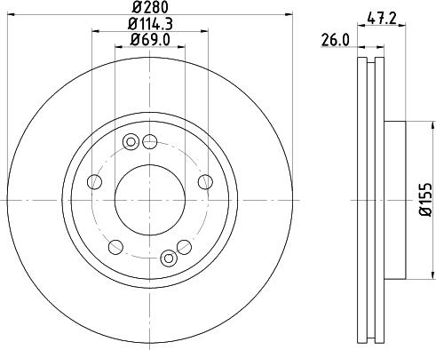 HELLA 8DD 355 118-151 - Discofreno autozon.pro