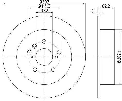 HELLA 8DD 355 112-401 - Discofreno autozon.pro