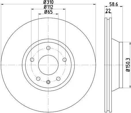 HELLA 8DD 355 122-151 - Discofreno autozon.pro