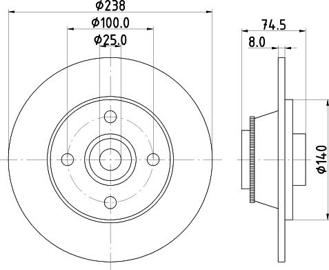 HELLA 8DD 355 113-441 - Discofreno autozon.pro