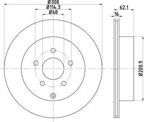 HELLA 8DD 355 113-031 - Discofreno autozon.pro