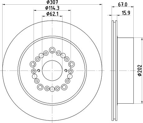 HELLA 8DD 355 113-151 - Discofreno autozon.pro