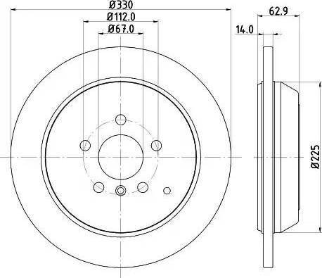 HELLA 8DD 355 122-061 - Discofreno autozon.pro