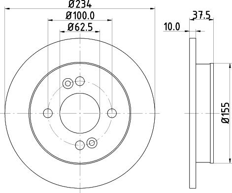 HELLA 8DD 355 112-801 - Discofreno autozon.pro