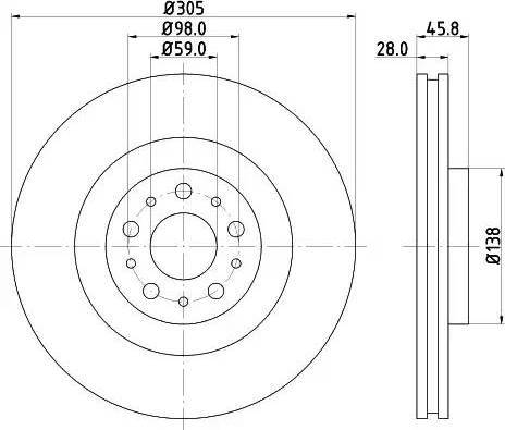 HELLA 8DD 355 117-951 - Discofreno autozon.pro