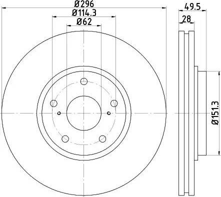 HELLA 8DD 355 117-451 - Discofreno autozon.pro