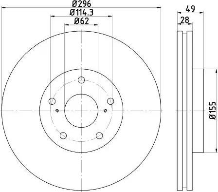 HELLA 8DD 355 117-431 - Discofreno autozon.pro