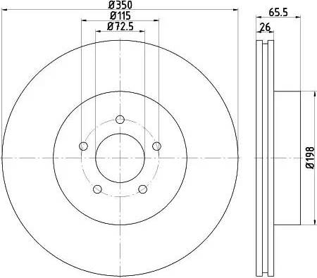 HELLA 8DD 355 117-811 - Discofreno autozon.pro