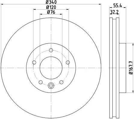 HELLA 8DD 355 117-251 - Discofreno autozon.pro