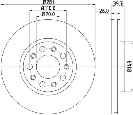 HELLA 8DD 355 117-231 - Discofreno autozon.pro