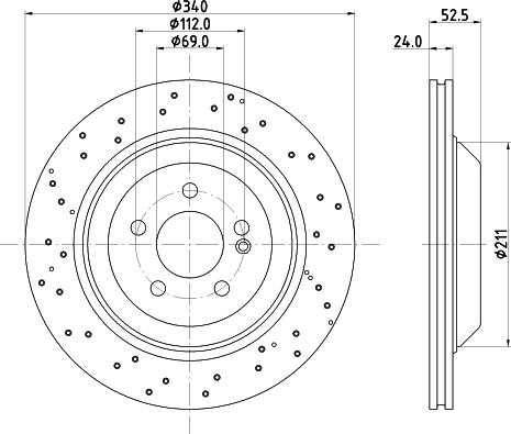 HELLA 8DD 355 134-552 - Discofreno autozon.pro