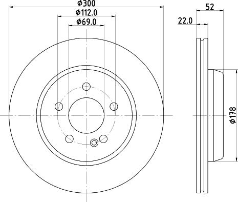 HELLA 8DD 355 134-501 - Discofreno autozon.pro