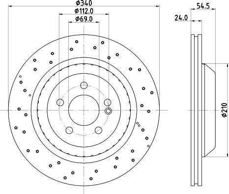 HELLA 8DD 355 134-582 - Discofreno autozon.pro