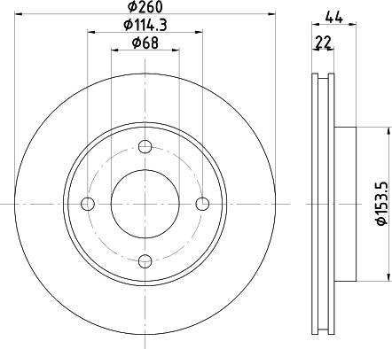 HELLA 8DD 355 134-081 - Discofreno autozon.pro