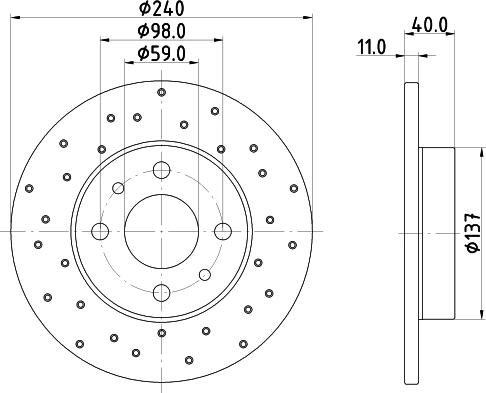 HELLA 8DD 355 134-891 - Discofreno autozon.pro