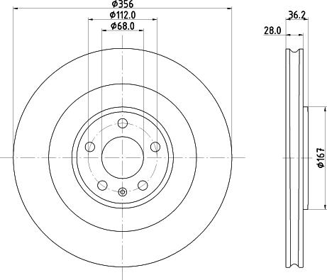 HELLA 8DD 355 134-851 - Discofreno autozon.pro