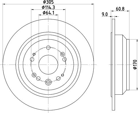 HELLA 8DD 355 134-241 - Discofreno autozon.pro