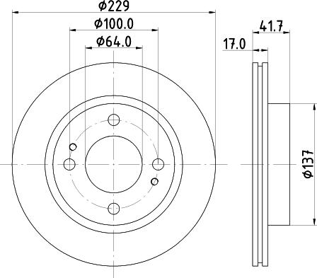 HELLA 8DD 355 134-211 - Discofreno autozon.pro