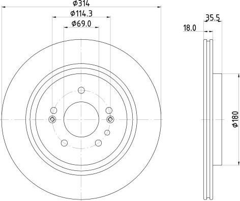 HELLA 8DD 355 135-221 - Discofreno autozon.pro