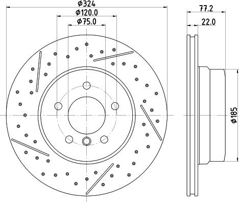 HELLA 8DD 355 130-011 - Discofreno autozon.pro