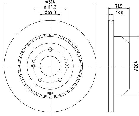 HELLA 8DD 355 131-881 - Discofreno autozon.pro