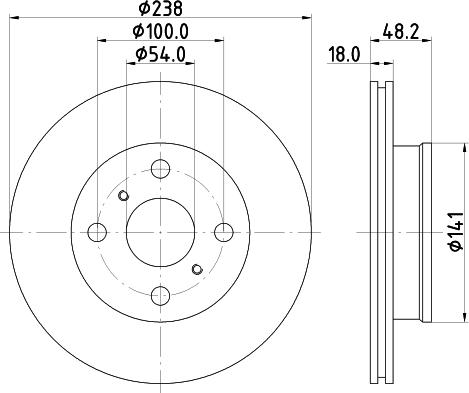 HELLA 8DD 355 133-901 - Discofreno autozon.pro